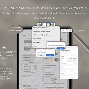 Apple Calendar, Google Calendar, Reminder and ChatGPT Integration