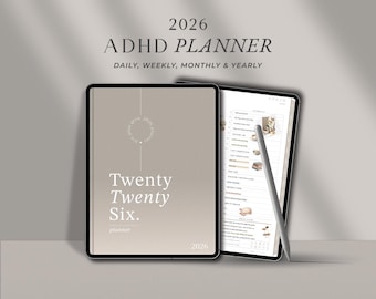 2026 ADHD Digital Planner 2026 ADHD Planner Journal ADHD Planner Goodnotes All in One Planner Weekly Daily Adhd Planner Notability Planner
