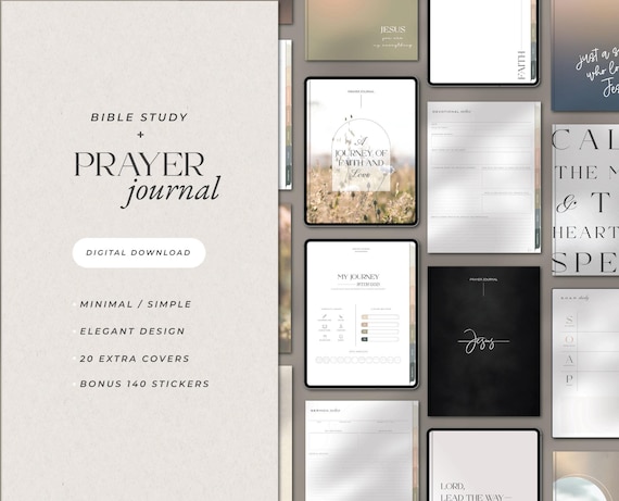 Digital Bible Prayer Journal Bible Study Digital Bible Journal Printable Prayer Journal Bible Reading Tracker Digital Devotional Journal