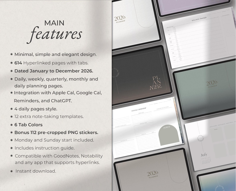 2026 Digital Planner for Notability