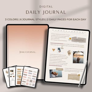 Digital Daily Journal Digital Notebook GoodNotes Journal iPad Journal Student Notebook Digital Diary Journal Notability Journal Template