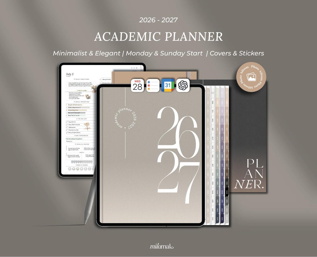 Student Planner Academic Planner 2026 2027 Digital Planner Student Planner 2026 2027 Goodn