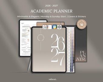 Student Planner Academic Planner 2026 2027 Digital Planner Student Planner 2026 2027 Goodnotes College Student Planner School iPad Templates