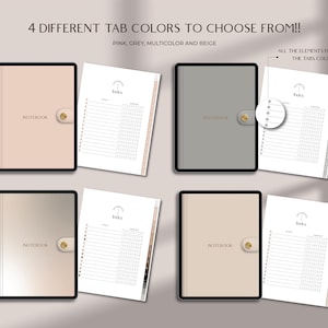Minimalist digital notebook for iPad with lined pages grid pages dotted pages Cornell note pages good for GoodNotes Notability templates for students and note taking digital organization portrait layout with aesthetic design perfect for academic use interactive PDF easy to use on iPad student notebook best seller star seller top rated premium quality instant download trusted small business woman owned unique design must have top 5 star seller trending product best notebook best planner