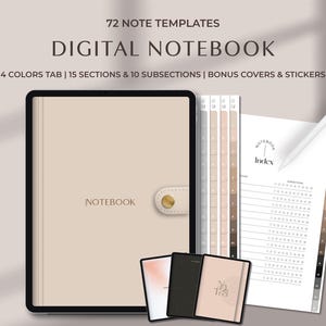 Aesthetic Digital Notebook voor iPad Digitale planner voor GoodNotes Sjabloon voor het maken van aantekeningen Dagboek Notitieboek alles-in-één digitaal notitieboek