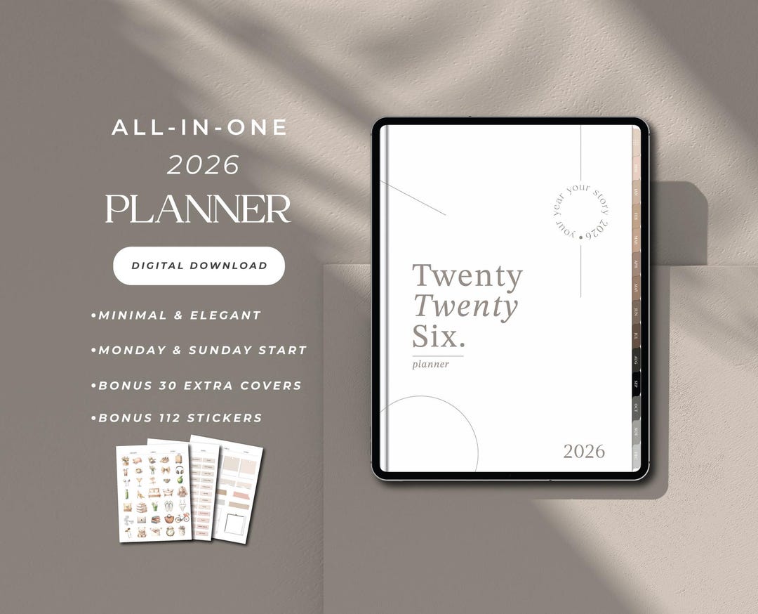2026 Digital Planner for Goodnotes 2026 Minimalist Planner Notability ...