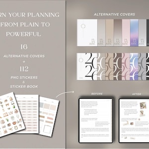 Digital Planner covers. Digital Planner Stickers