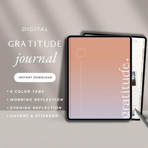Diario della gratitudine digitale Diario della gratitudine quotidiano per iPad Diario digitale GoodNotes Diario della salute mentale Diario della cura di sé Diario della consapevolezza