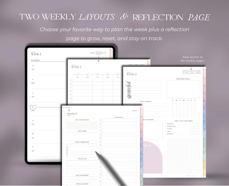 2026 Planner with weekly pages