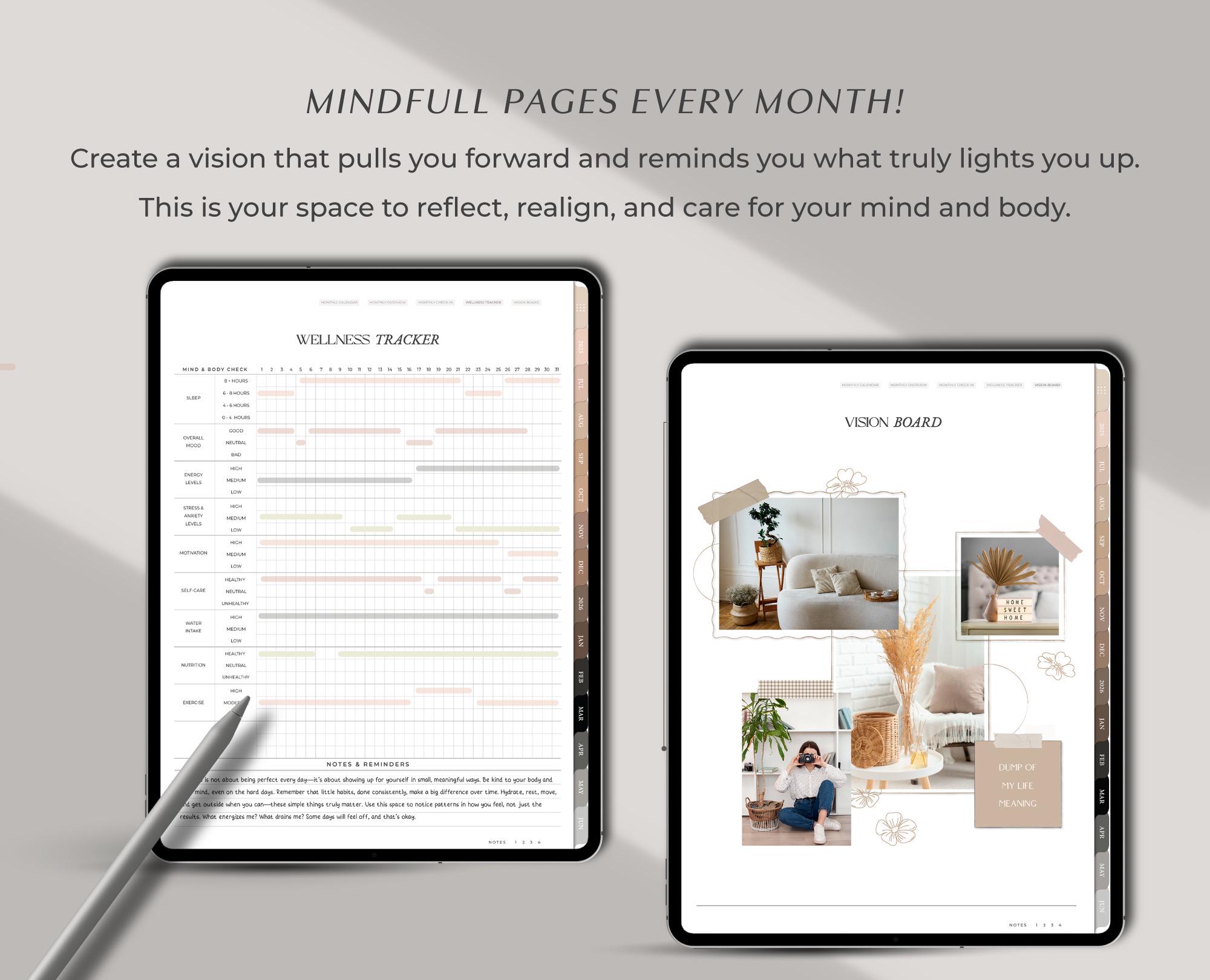 Simple Digital Planner 2025 2026 Minimalist Planner for Goodnotes Mid ...