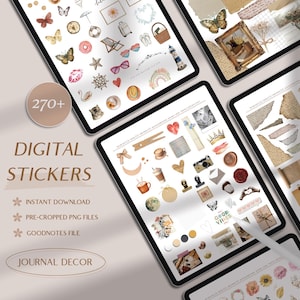 Digitale dagboeksticker voor Goodnotes Stickerpakket bundel voor dagelijkse planner Dagboekaccessoire voor digitale planner Notebookorganisatie