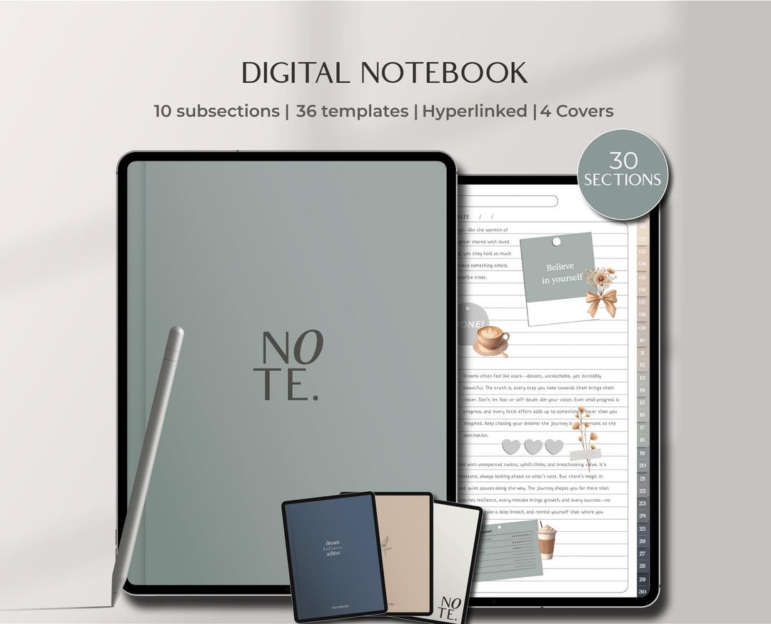 Digital Notebook for Goodnotes Student Notebook for School Digital ...