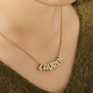 Collar con letra inicial en forma de burbuja en 3D, colgante con nombre de burbuja de cristal personalizado, collar con letras, joyería, regalo de Navidad para ella, regalo de cumpleaños