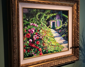 The Garden at Giverny - 16x20 on stretched canvas