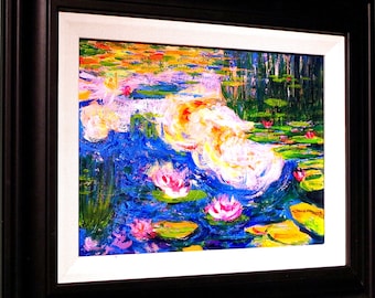 Cloud Lilies - W 12 X H 9  - Acrylic on masonite board by American Impressionist Wayne Fair