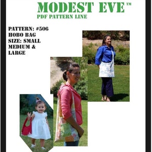 Sm, Md and Lg Hobo Bag PDF sewing Pattern