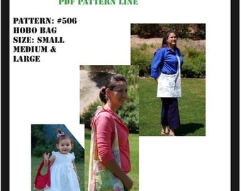 Sm, Md and Lg Hobo Bag PDF sewing Pattern