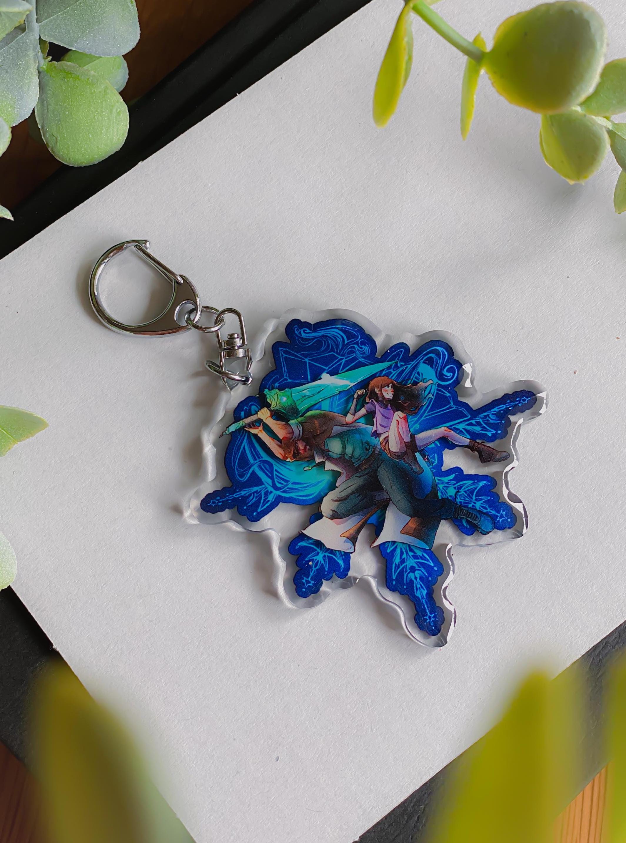 Gaius and Lisa (action) Keychain From the Agapéd Bearer Acrylic 3D