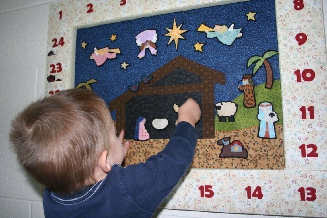 Christmas Nativity Advent Calendar Pattern Etsy