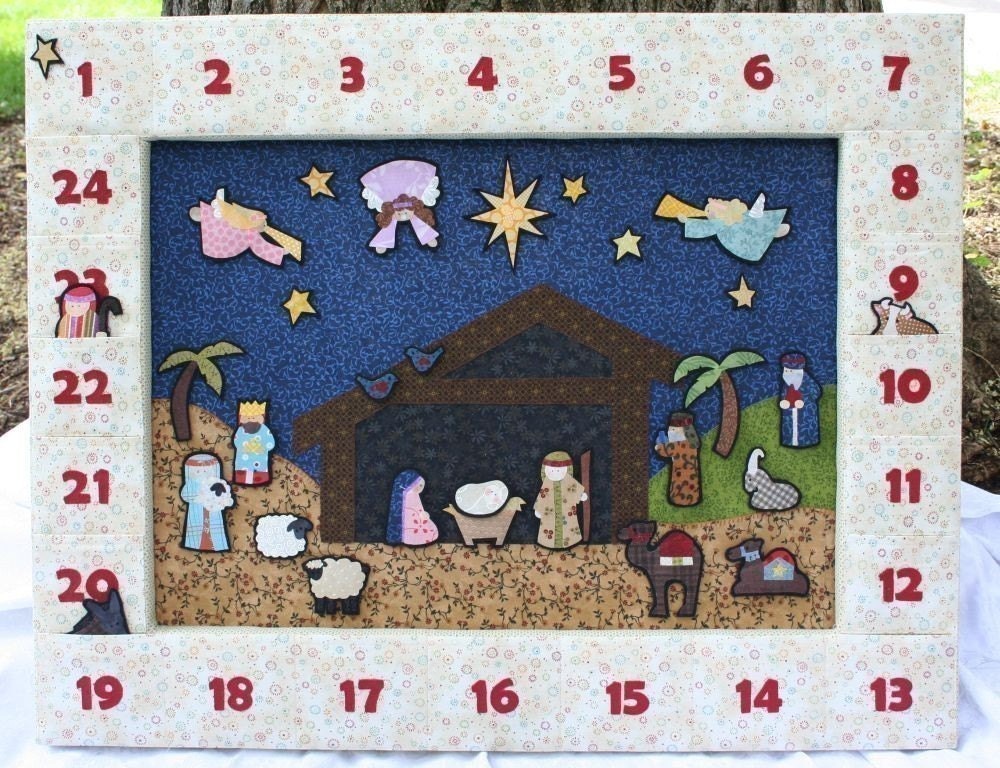 Christmas Nativity Advent Calendar Pattern Etsy
