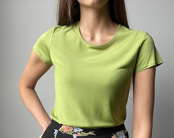 Silk Matcha Green Blouse - S M