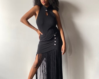 Bodycon Fringe Dress - Size M L