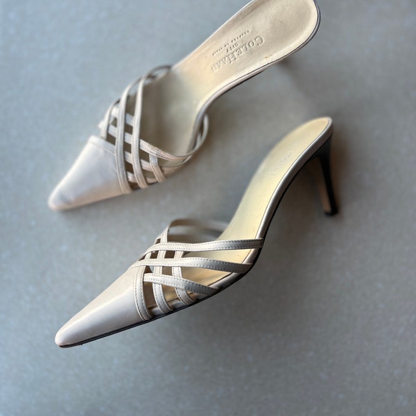 Cream Kitten Heels Etsy