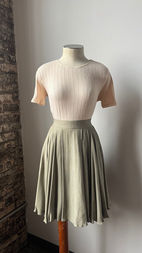 Vintage Pleated Mini Skirt - Size XS