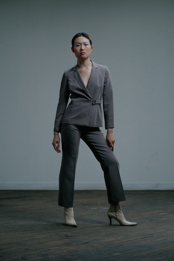 90s corp core minimalism 2 pc blazer set | trouser