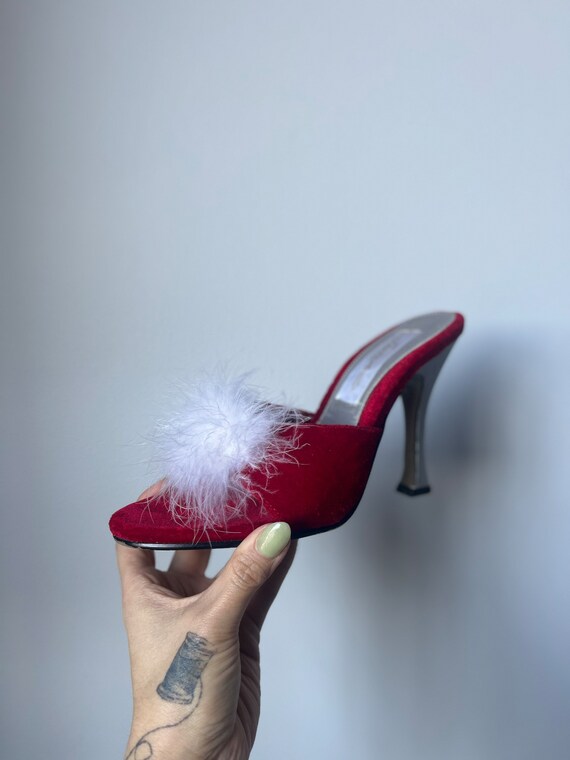 Feather Red Pumps - Size 7 - image 3