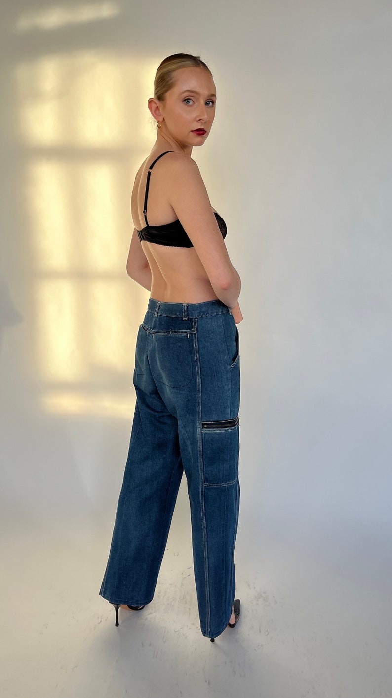 Cargo Baggy Cotton Jeans Oversized Denim Size M L image 6