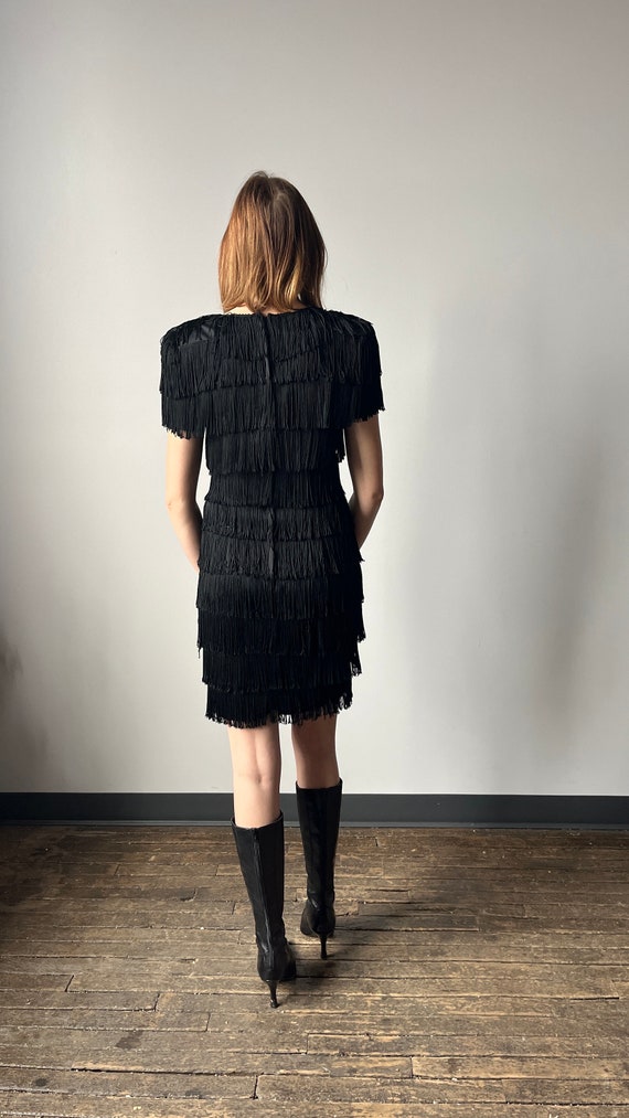 Fringe Pencil Mini Dress - S - image 8