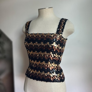 70&#39;s Sequin disco Tube Top - Size XS S