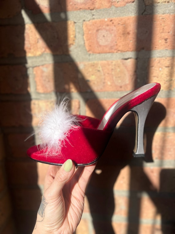 Feather Red Pumps - Size 7 - image 1