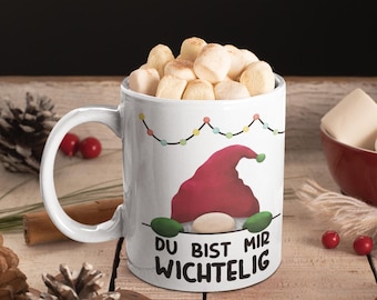 Gnomo de la copa de Navidad | Eres importante para mi | dulce idea de regalo para Navidad