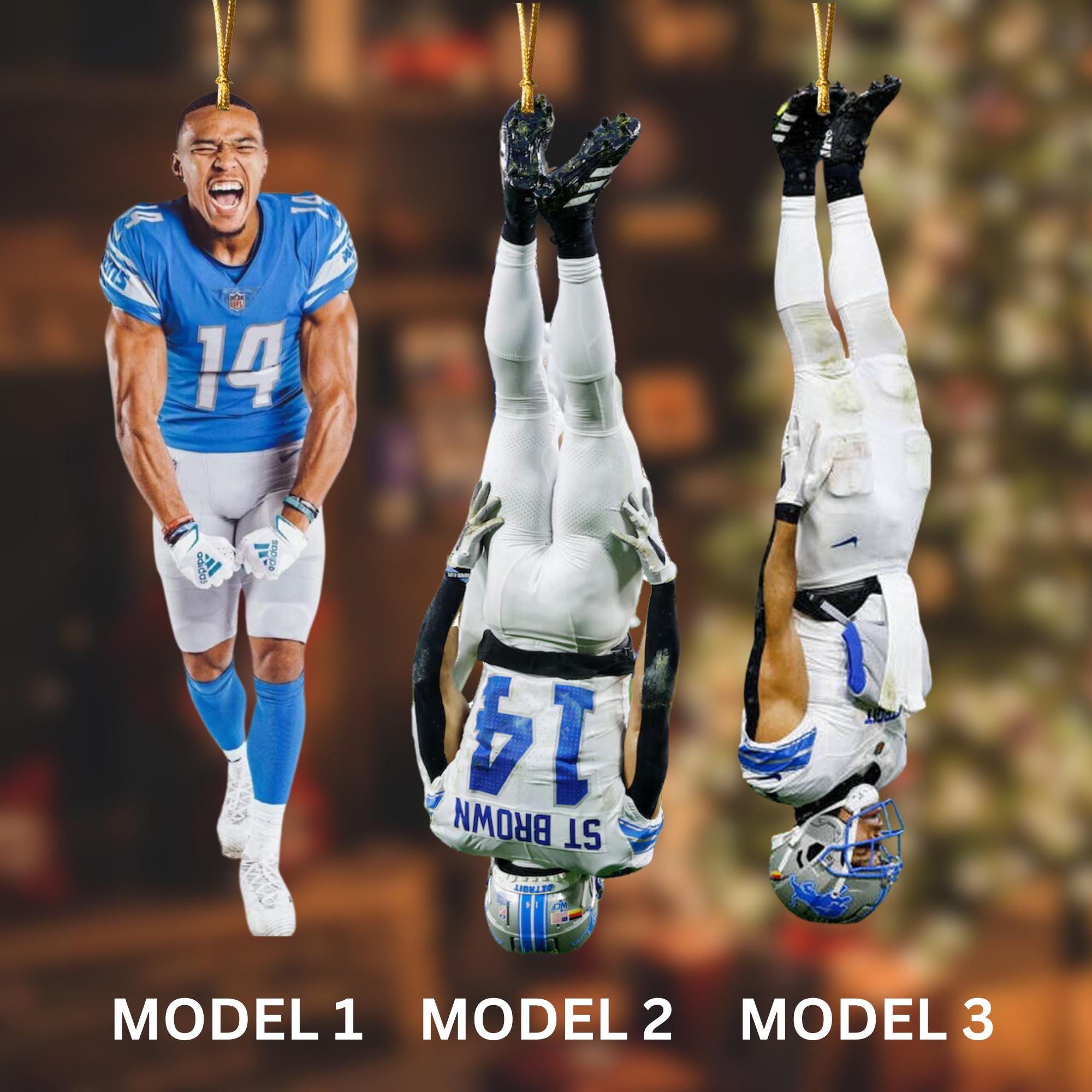 Amon-ra St. Brown - Detroit Lions Christmas Ornament