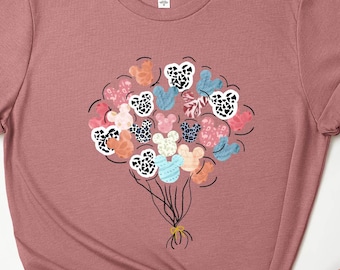 Disney Mickey Mouse Balloon Shirt, Disneyland Family Vacation Tee, Happiest Place on Earth Hoodie, Disney Trip Gift, Mickey and Friends