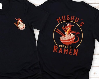 Camiseta de la Casa del Ramen de Disney Mushu, camiseta del Dragón de Mulan Mushu, suéter de Walt Disney World, sudadera con capucha de Disneyland Vacation, camiseta de Magic Kingdom