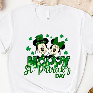 Disney Happy St. Patrick's Day Shirt, Mickey and Minnie Shirt, Shamrock Shirt, Happy Patrick's Day Sweatshirt, Disneyland Shirt, Lucky Shirt