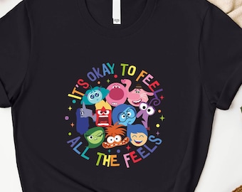 T-shirt « C'est normal de ressentir toutes les émotions », Pull Disney Vice-Versa, Sweat-shirt pour orthophoniste, Cadeau pour enseignant, T-shirt sur la santé mentale