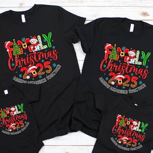 Camiseta navideña familiar 2025, Sudadera navideña, Suéter navideño, Camiseta de temporada navideña, Camiseta navideña "Somos familia"