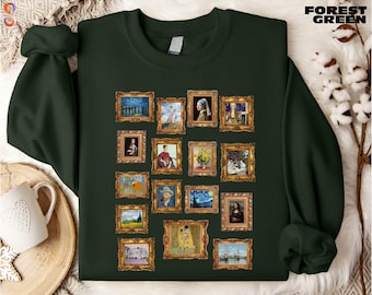 Museum Art Gallery Sweatshirt, Art Lover Gift Shirt, Cute Humanities Major Sweater, Johannes Vermeer Art History T-Shirt