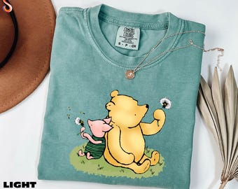 Pooh and Piglet T-Shirt, Winnie the Pooh Shirt, Disney Trip Sweatshirt, Pooh Bear Hoodie, Disneyland Vacation Sweater, Comfort Colors Tee