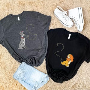 Lady And The Tramp T-Shirt, Disney Couple Matching Shirt, Disney Dog Sweatshirt, Disneyland Family Trip Shirt, Gift For Couples