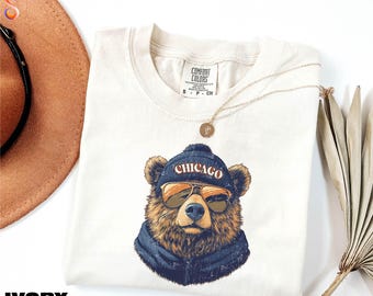 Chicago Football Shirt, Game Day Tee, Team Sweatshirt, Chicago Bears Fan Gear Sweater, Bear Sweatshirt, Comfort Colors T-Shirt