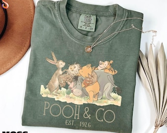 Chemise Winnie l'ourson, pull Winnie l'ourson rétro, sweat-shirt voyage Disney, pull vacances en famille, t-shirt Magic Kingdom, t-shirt couleurs confort