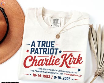 True Patriot Charlie Kirk Shirt, Political Awareness Sweatshirt, Pray for Charlie Kirk Sweater, Patriotic Comfort Colors T-Shirt