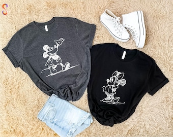 Mickey Minnie Couple Shirts, Disney Trip Shirt, Disneyland Sweatshirt, Mickey and Minnie Matching Shirt, Disney Family Trip, Gift for Couple