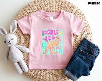 Toodle-Loo Kangaroo Shirt, Funny Animal Sweater, Summer Holiday T-Shirt, Preppy Kangaroo Sweatshirt, Summer Vibes Shirt