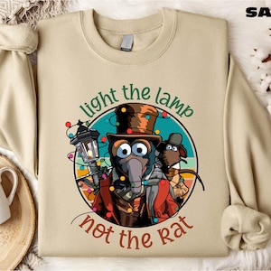 Light The Lamp Not The Rat Sweatshirt, Disney Mickey's Very Merry Xmas Party Tee, Muppet Christmas Sweater, Christmas Gift
